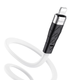 Кабель HOCO X53 Angel silicone charging data cable for Lightning 2A/1m white - зображення 1