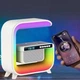 Аккумуляторный настольный ночник RGB G3 с беспроводной зарядкой 15W и Bluetooth колонкой 3W - изображение 1