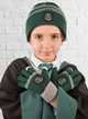 Зимовий комплект (шапка + рукавички) Distrineo Harry Potter - Kids Tactile Gloves and Slytherin Cap Set Зелений (4895205601208) - зображення 2