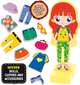 Розвиваюча іграшка Lisciani Montessori Legno Magnetic Fashion Doll (8008324098361) - зображення 2