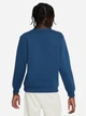 Детский теплый свитшот для мальчика Nike K Nsw Club Flc Crew Ls Hbr FD2992-476 128-137 см Court Blue/White/Aquarius Blue (196974727347) - изображение 6