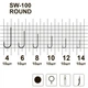 Крючки MiniMax Round SW-100 # 14 BLN 10шт. ring - изображение 2