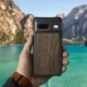 Кожаная накладка Stenk WoodBacker для Google Pixel 7 Чёрная (76942) - изображение 3