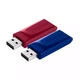 Набор флеш-памяти Verbatim Slider USB 2.0 32 Gb 2 шт красная+синяя (49327) - изображение 5