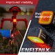 Розумний велосипедний ліхтар ENFITNIX Cubelite III Стоп-сигнал надвисока видимість, автоматичне увімкнення/вимкнення, водонепроникність IPX6, 4 режими освітлення Black - зображення 7