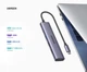 Концентратор 5 in 1 UGREEN CM478 HUB для MacBook Pro Air USB 3.0, 2xUSB 2.0 HDMI 4K с дополнительным питанием USB Type-C PD 100 Вт Grey (15495) - изображение 2