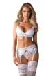 Комплект с поясом Obsessive 810-SEG-2 set Белый L/XL (SO7166) - изображение 1