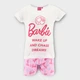 Детская летняя пижама для девочки Disney Barbie EX2005 110-116 см Белая (3609086906588) - изображение 1