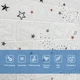 Панель стеновая в рулоне дизайнерская интерьерная 3D Sticker Wall 700ммx3,08мx3мм звёзды (D) SW-00002265 - изображение 5