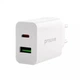 Мережевий зарядний пристрій Type-C + USB з швидкою зарядкою, блок живлення Rapid 20W білий, Proove (WCRP20110002) - зображення 3