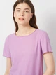 Пижама (футболка + шорты) женская Trendyol THMSS21PT0259 XS Light Purple (8683048219386) - изображение 5