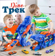 Мега трансформер Dino Y 2126 A 2 в 1 Трек-Автовоз з 3 машинками - зображення 1