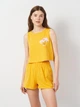 Пижама (майка + шорты) женская Trendyol THMSS23PT00174 S Yellow (8683048497647) - изображение 1