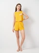 Пижама (майка + шорты) женская Trendyol THMSS23PT00174 S Yellow (8683048497647) - изображение 4