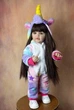 Велика вінілова лялька Єдиноріжок ручної роботи Reborn Baby Doll зі справжнім волоссям і карими очима - зображення 1