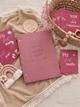 Первый альбом для девочки на английском "Baby book", детский фотоальбом, цвет пудра - изображение 1