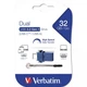 Флешка USB 3.0 32Gb Verbatim Dual USB Drive (49966) - изображение 2