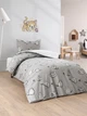 Постільна білизна Karna Home Kitty полуторна сіра - зображення 1