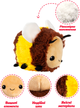 Подарочная игрушка Inka Toys Шмель 21х18х18 см (4820266221591) - изображение 5