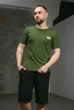 Мужской спортивный костюм футболка с патриотическим принтом и шорты Intruder 0187 3XL Хаки с черным ( IN - 0187/2 F ) - изображение 2