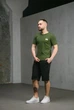 Мужской спортивный костюм футболка с патриотическим принтом и шорты Intruder 0187 3XL Хаки с черным ( IN - 0187/2 F ) - изображение 5