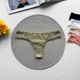 Женские трусы стринги Ouno 6504 c кружевом, Хаки L/XL - изображение 1