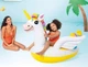 Надувной плотик для катания Intex 57561 «Единорог», 198 х 140 х 102 см, желтый - изображение 4