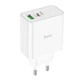 Зарядний пристрій Hoco C113A PD 65W+QC3.0 USB/TypeC white (58243) - зображення 1