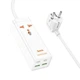 Зарядний пристрій Hoco AC10A Barry PD65W Gan 2xType-C+2xUSB кабель 1.5м white (58244) - зображення 4