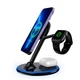 Заряджання бездротове Qi 3in1 Складене Magnetic Wireless Charger X516 |15W, Phone/AirPods/iWatch | Чорний - зображення 7