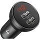 Автомобільний зарядний пристрій Baseus Digital Display Dual USB 4.8A Car Charger 24W (CCBX-0G) Grey - зображення 4