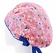 Медицинская шапочка-чепчик женская HeadwearUniverse универсальная принт Цветы на розовом - изображение 2