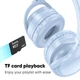 Наушники беспроводные Bluetooth c подсветкой HOCO Focus BT headphones W48 |BT5.3, AUX/BT/TF, 46h| white - изображение 3