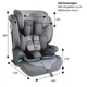 Детское кресло XOMAX LM238 с Isofix I 9-36 кг, 15 месяцев – 12 лет, группа 1/2/3 серый Германия - изображение 6