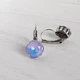 Сережки Hand Made черненные с кристаллами Swarovski цвета White Opal Vitrail Light - изображение 4