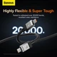 Кабель Type-C на Type-C з підсвічуванням Baseus CoolPlay Series Fast Charging (2m, 100W, 5A, 480Mbps). Black - зображення 5
