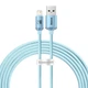 USB кабель для iPhone iPad с разъемом Lightning Baseus Crystal Shine Series (2.4A, 1.2m). Sky Blue - изображение 1