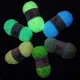 Пряжа флуоресцентная светящаяся в темноте GlowYarn 1,7 мм белый, голубое свечение - изображение 2
