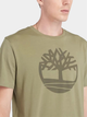 T-shirt męski bawełniany Timberland TB0A2C2R M Khaki (194902949090) - obraz 4