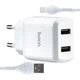 СЗУ Hoco N7 Speedy dual port charger set Lightning (EU) White - изображение 1