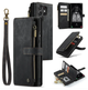 Чохол-гаманець CaseMe Retro Leather з манітом та ремінцем для Samsung S22 Ultra Чорний - зображення 3