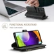 Чехол-кошелек CaseMe Retro Leather с манитом и ремешком для Samsung A33 Черный - изображение 4