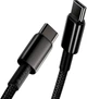 Кабель Baseus Tungsten Gold Fast Charging Data Cable Type-C to Type-C 100W 1m Black - изображение 5