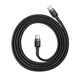 Кабель Baseus Cafule Series Type-C PD2.0 60W Flash charge Cable ( 20V 3A ) 1M Gray Black - зображення 3