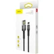 Кабель Baseus Cafule Cable （ special edition ） USB Lightning 1.5A 2M Grey + Black - зображення 4