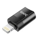 Адаптер Hoco UA17 Lightning Male to Type - C female USB2.0 adapter Black - зображення 4