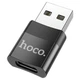 Адаптер Hoco UA17 USB Male to Type - C female USB 2.0 adapter Black - зображення 4