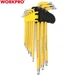 Набор ключей шестигранных метрических с длинным рычагом Workpro PRO+ TORX CR-V 9 шт (WP222008) - изображение 3
