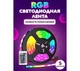 Світлодіодна bluetooth LED стрічка RGB 5050 для фонового підсвічування телевізора пульт, блютуз від USB 5 метрів 0052 - зображення 2