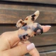 Заколка-крабик для волос Fashion Jewerly "Бабочка" женский зажим из ацетата в французском стиле, цвет светлый леопард (тип 2) - изображение 2